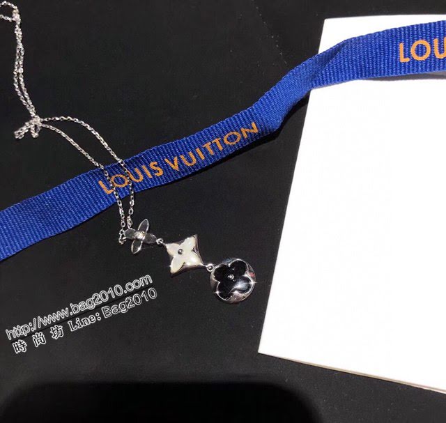 Louis Vuitton純銀飾品 路易威登三花貝母項鏈 LV四葉草鏈條吊墜鎖骨鏈  zglv1980